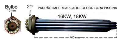 Resistência para Aquecedores de Piscinas